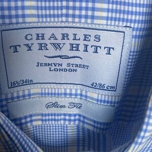 Charles Tyrwhitt Blue and Yellow Dress Shirt